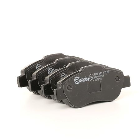 BREMBO P 23 097: Комплект спирачно феродо, дискови спирачки PRIME LINE с принадлежности, с болтове на спирачния апарат, с ламарина против скърцане
