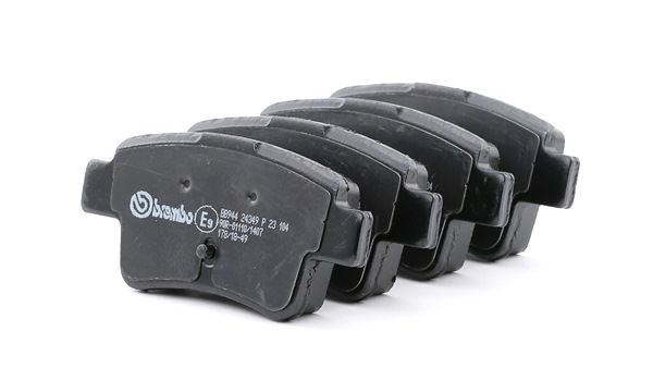 BREMBO P 23 104: Plăcuțe de frână PRIME LINE cu acceasorii, cu suruburi etrier, cu tabla anti scartait