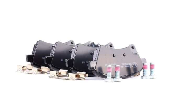 BREMBO P 23 105: Juego de pastillas de freno PRIME LINE con accesorios, con tornillos pinza freno, Chapa antichirridos