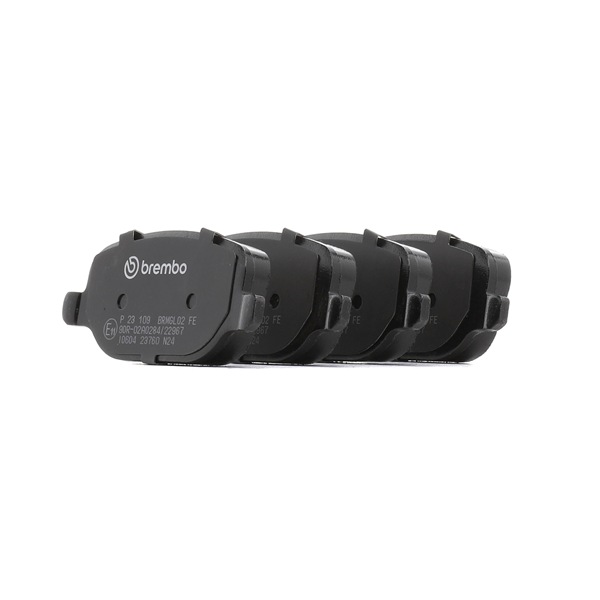 BREMBO P 23 109: Fékbetét készlet, tárcsafék PRIME LINE Tartozékokkal, féknyereg csavarokkal, csikorgásgátló lemezzel