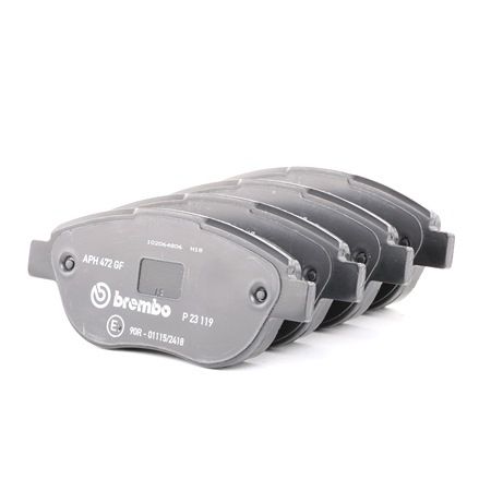 BREMBO P 23 119: Juego de pastillas de freno PRIME LINE con accesorios, con tornillos pinza freno, Chapa antichirridos