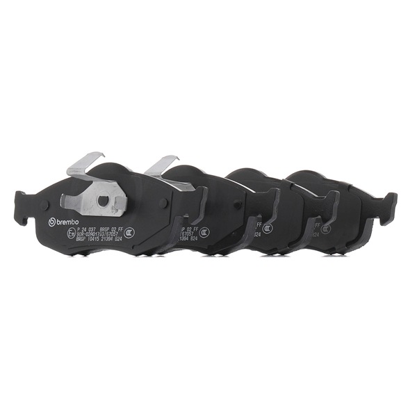 BREMBO P 24 037: Fékbetét készlet, tárcsafék PRIME LINE Tartozékokkal, dugattyú sasszeggel, csikorgásgátló lemezzel