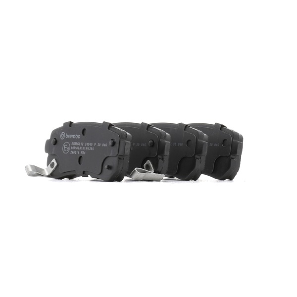 BREMBO P 30 046: Plăcuțe de frână PRIME LINE cu acceasorii, cu clema piston, cu tabla anti scartait