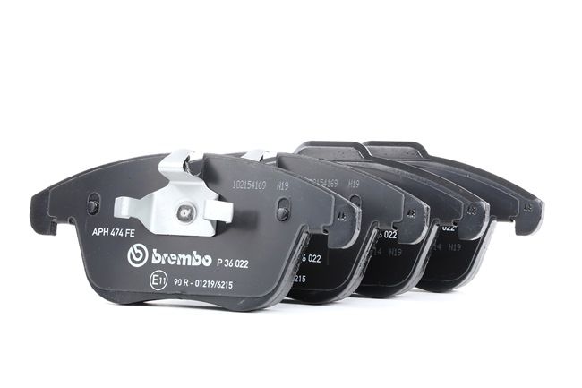 BREMBO P 36 022: Brzdové platničky PRIME LINE s prislusenstvom, s piestovym klipom, s proti hlukovým plechom