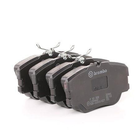 BREMBO P 50 008: Plăcuțe de frână PRIME LINE cu acceasorii, cu suruburi etrier, cu tabla anti scartait