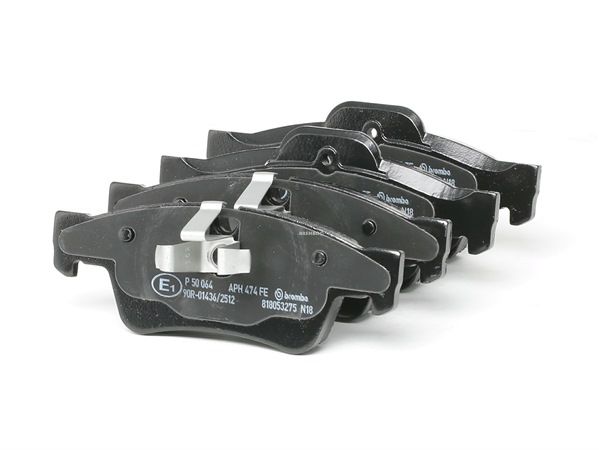BREMBO P 50 064: Plăcuțe de frână PRIME LINE cu acceasorii, cu clema piston, cu tabla anti scartait
