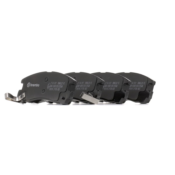 BREMBO P 54 012: Fékbetét készlet, tárcsafék PRIME LINE Tartozékok nélkül, csikorgásgátló lemezzel