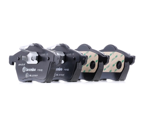 BREMBO P 59 022: Piduriklotsid koos lisadega, koos stopperrõngaga, koos kokkusurumisvastase plekiga, PRIME LINE - Ring