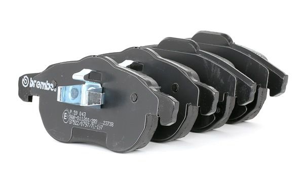 BREMBO P 59 043: Plaquettes de frein avec accessoires, avec clip de piston, avec tôle anti-bruit, PRIME LINE - Ring