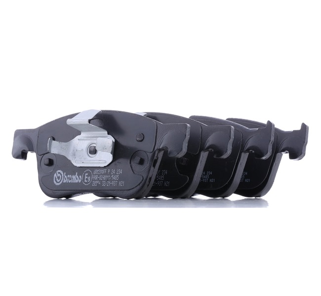 BREMBO P 24 234: Plăcuțe de frână PRIME LINE cu acceasorii, cu clema piston, cu tabla anti scartait