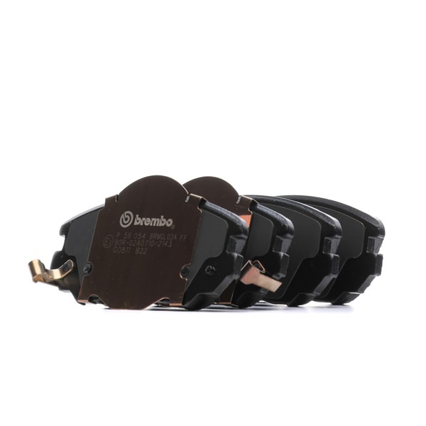 BREMBO P 59 054: Juego de pastillas de freno PRIME LINE con accesorios, con clip de émbolo, Chapa antichirridos