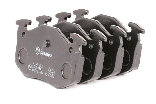 BREMBO P 61 032: Fékbetét készlet, tárcsafék PRIME LINE Tartozékok nélkül, csikorgásgátló lemezzel