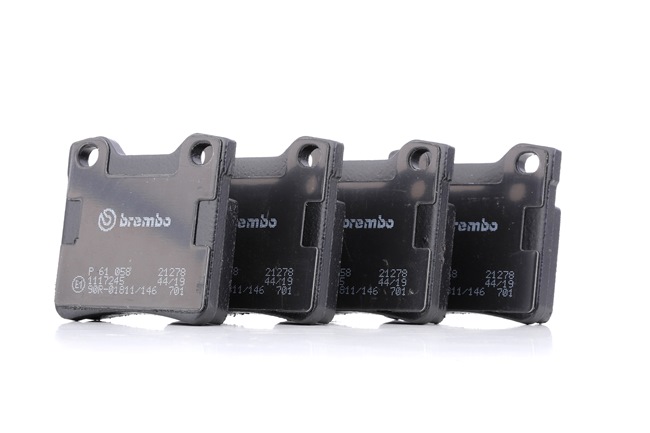 BREMBO P 61 058: Stabdžių kaladėlės PRIME LINE be priedų, su apsaugos nuo girgždėjimo plokšte