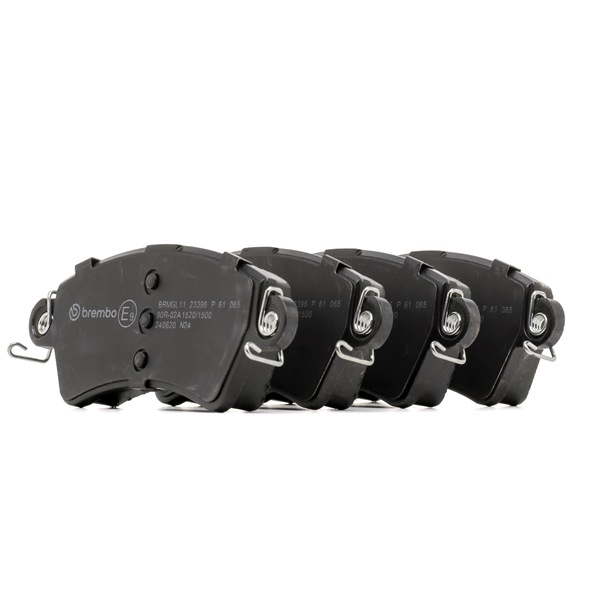 BREMBO P 61 065: Fékbetét készlet, tárcsafék PRIME LINE Tartozékokkal, féknyereg csavarokkal, csikorgásgátló lemezzel