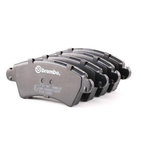 BREMBO P 61 067: Plăcuțe de frână PRIME LINE cu acceasorii, cu suruburi etrier, cu tabla anti scartait