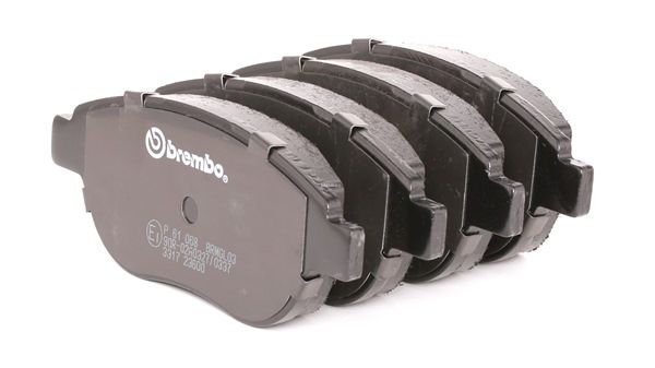 BREMBO P 61 068: Juego de pastillas de freno PRIME LINE con accesorios, con tornillos pinza freno, Chapa antichirridos