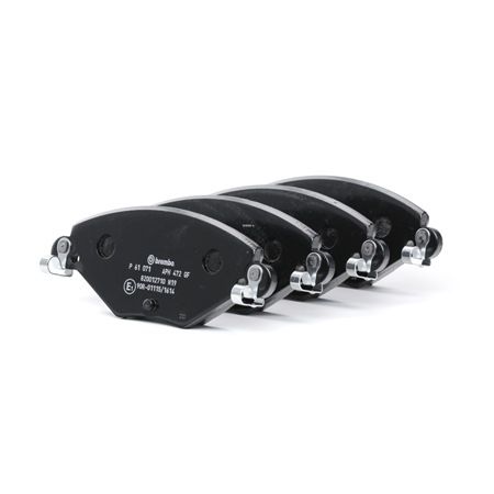 BREMBO P 61 071: Plăcuțe de frână PRIME LINE cu acceasorii, cu suruburi etrier, cu tabla anti scartait