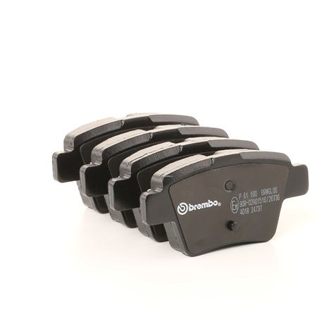BREMBO P 61 100: Brzdové platničky PRIME LINE s prislusenstvom, so skrutkami brzdoveho strmena, s proti hlukovým plechom
