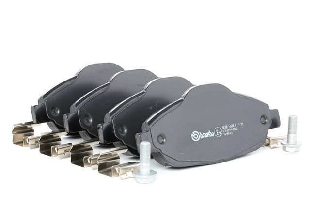 BREMBO P 61 101: Piduriklotsid PRIME LINE koos lisadega, koos pidurisadula kruvidega, koos kokkusurumisvastase plekiga