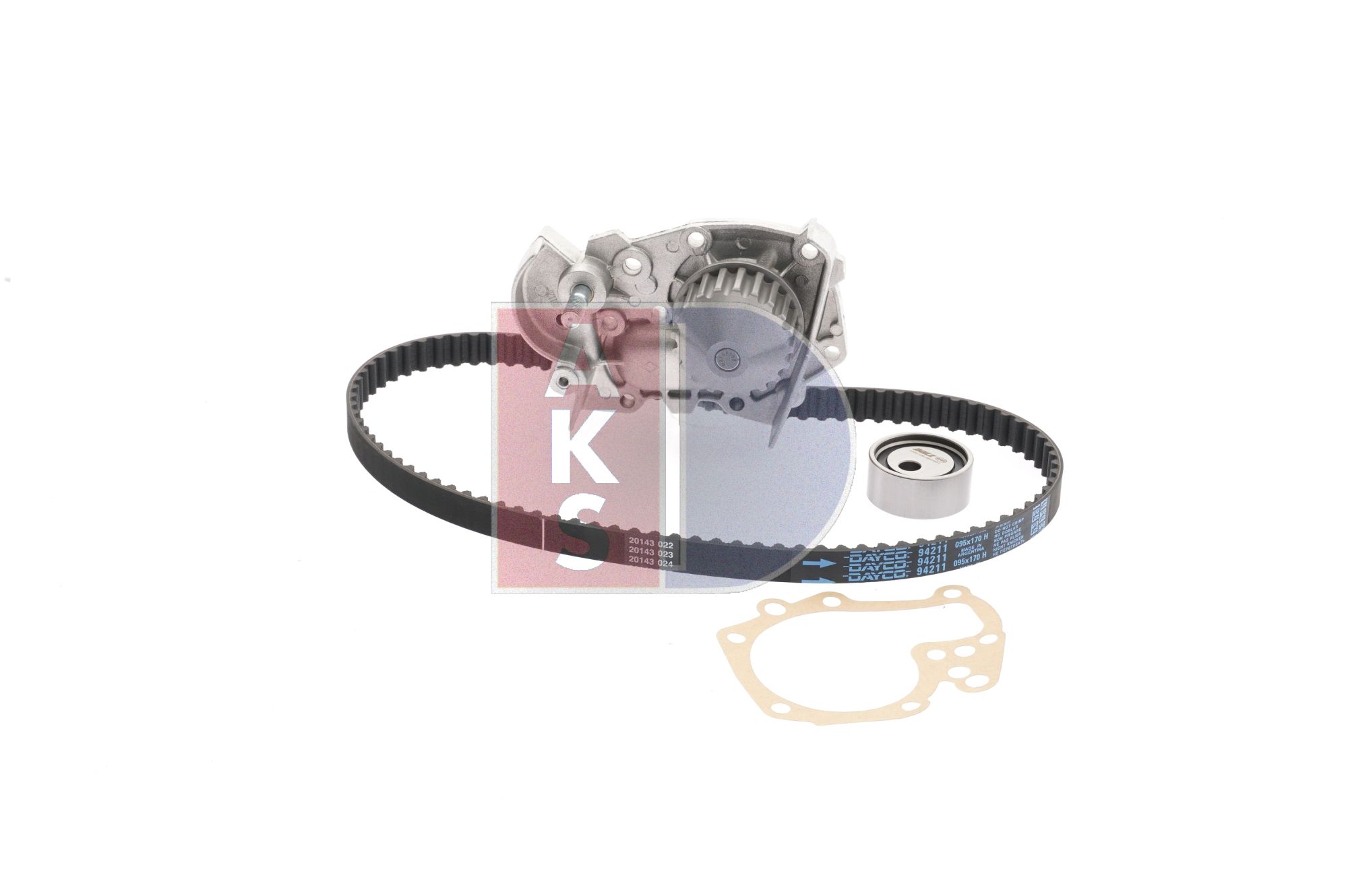 AKS DASIS 570254N: Vezérműszíj készlet vízpumpával Fogszám: 95, Szélesség: 17mm