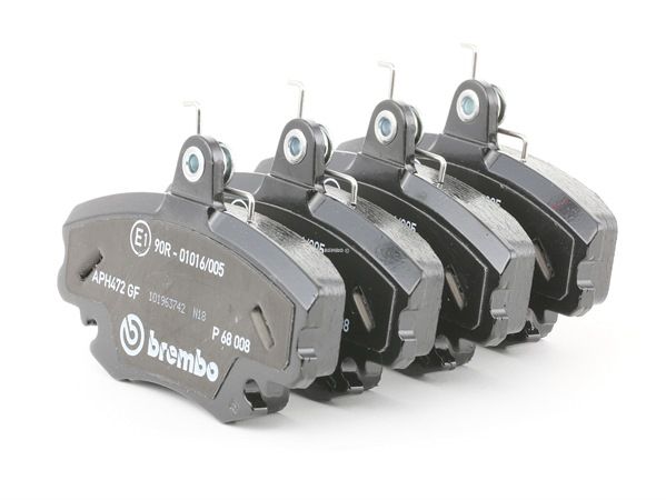 BREMBO P 68 008: Fékbetét készlet, tárcsafék PRIME LINE Tartozékokkal, féknyereg csavarokkal, csikorgásgátló lemezzel