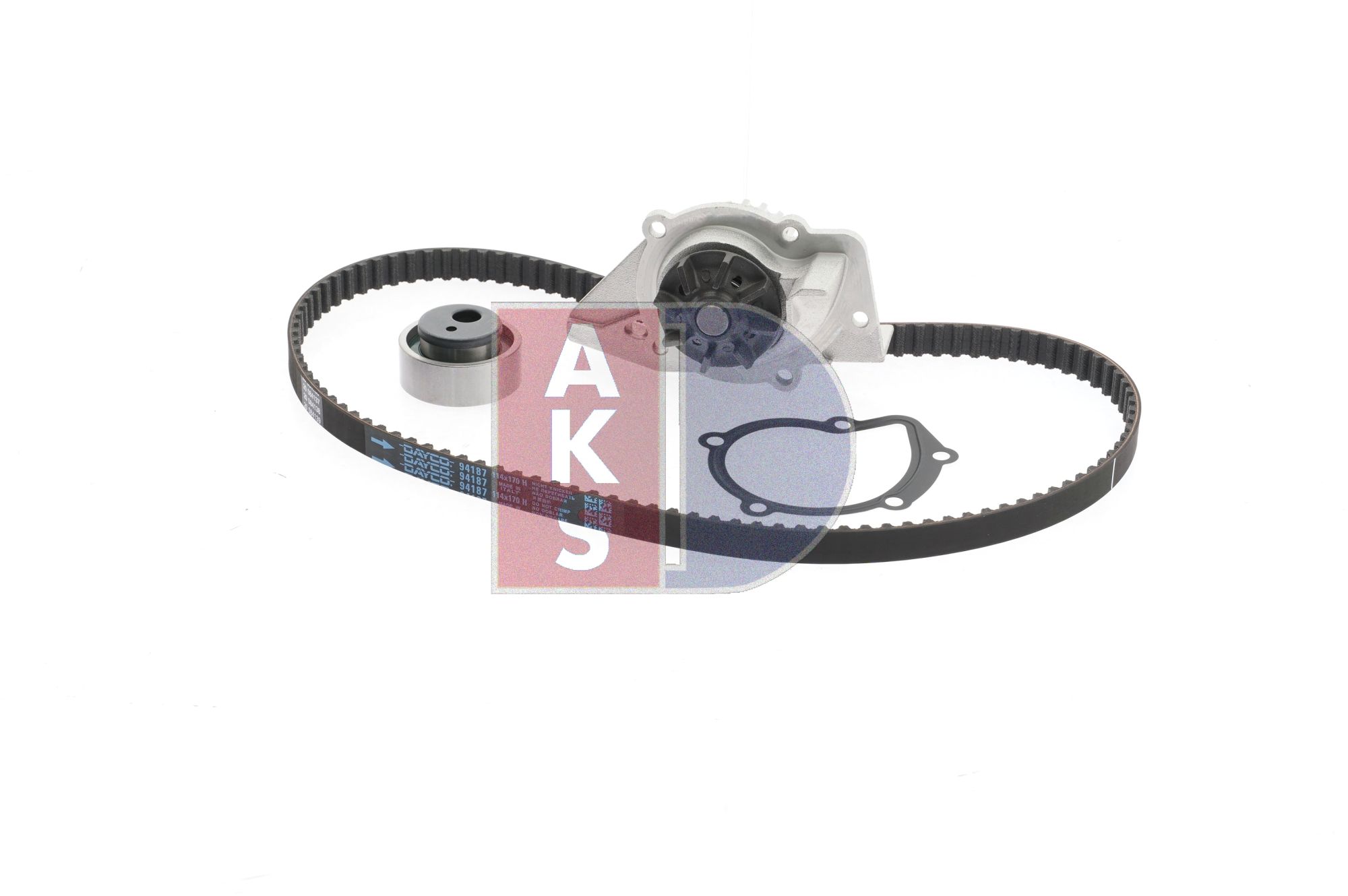 AKS DASIS 570281N: Bomba de água + kit de correia dentada N.º dentes: 114, Largura: 17,0mm