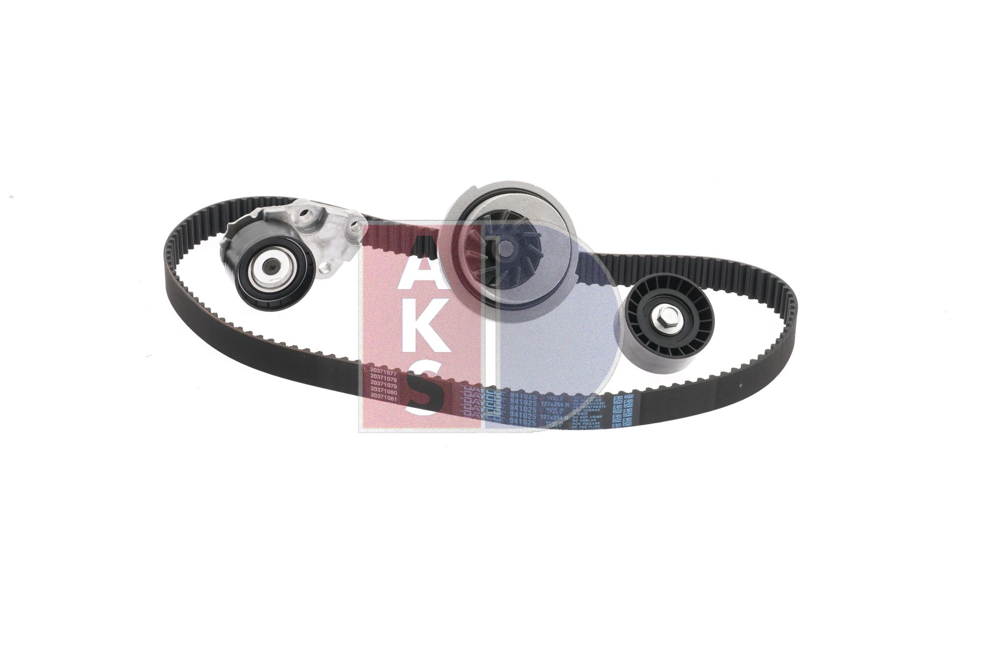 AKS DASIS 570365N: Pompă apă + kit distribuție dinti: 127, Latime: 25,4mm