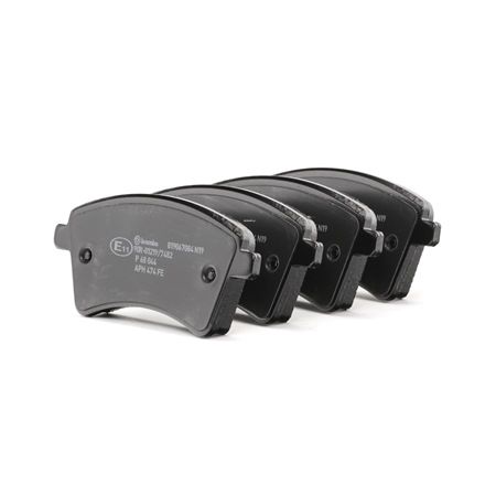 BREMBO P 68 044: Plăcuțe de frână PRIME LINE cu acceasorii, cu suruburi etrier, cu tabla anti scartait