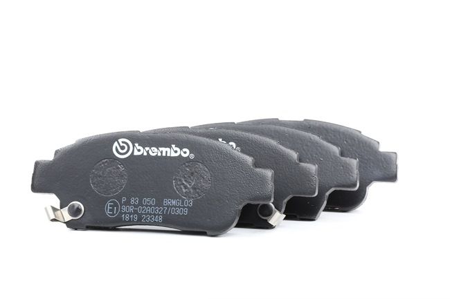 BREMBO P 83 050: Fékbetét készlet, tárcsafék PRIME LINE Tartozékok nélkül, csikorgásgátló lemezzel