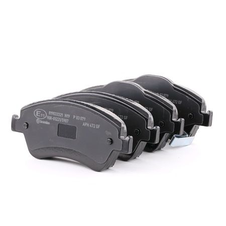 BREMBO P 83 079: Plăcuțe de frână PRIME LINE cu acceasorii, cu clema piston, cu tabla anti scartait