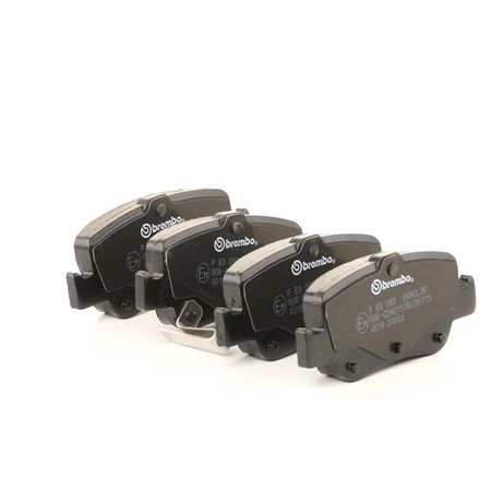 BREMBO P 83 080: Juego de pastillas de freno PRIME LINE con accesorios, con clip de émbolo, Chapa antichirridos