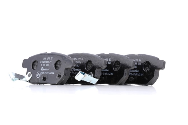 BREMBO P 83 083: Juego de pastillas de freno PRIME LINE sin accesorios, Chapa antichirridos