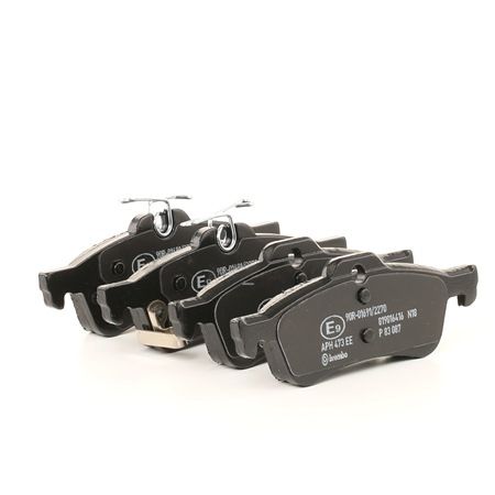 BREMBO P 83 087: Fékbetét készlet, tárcsafék PRIME LINE Tartozékok nélkül, csikorgásgátló lemezzel