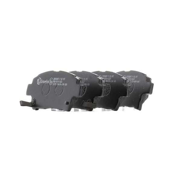 BREMBO P 83 097: Plaquettes de frein PRIME LINE sans accessoires, avec tôle anti-bruit