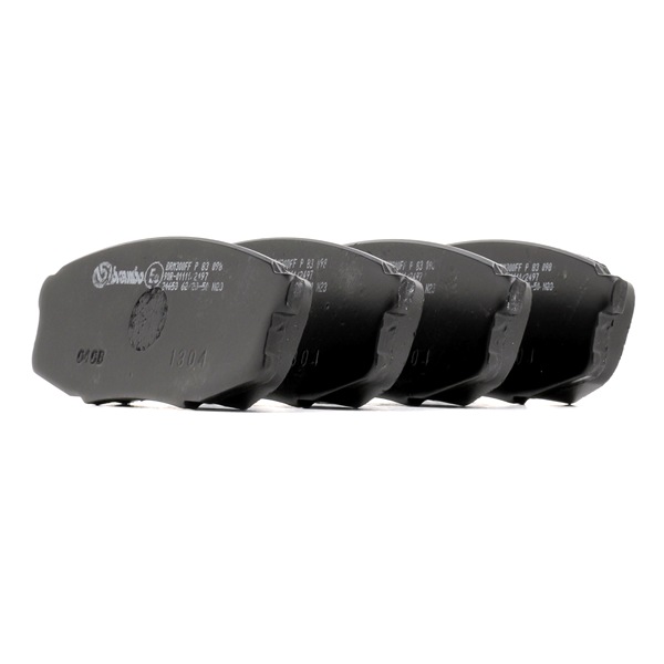 BREMBO P 83 098: Plăcuțe de frână PRIME LINE fara accesorii, cu tabla anti scartait