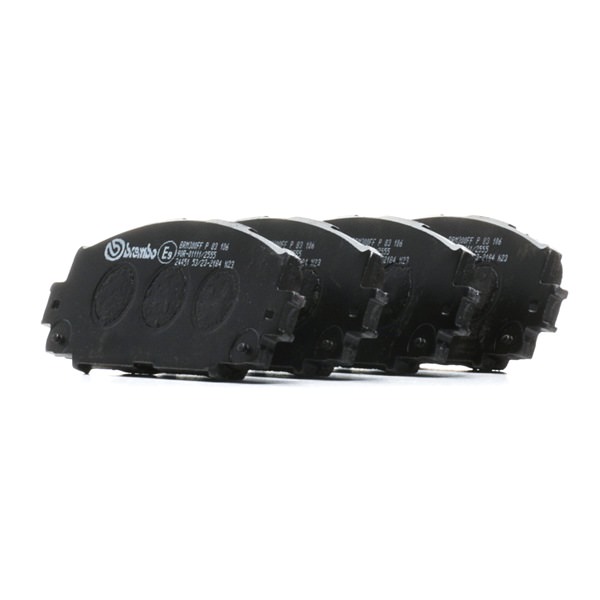 BREMBO P 83 106: Juego de pastillas de freno PRIME LINE sin accesorios, Chapa antichirridos