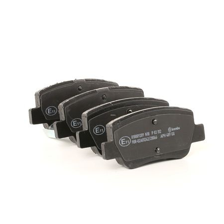 BREMBO P 83 112: Bremsbeläge PRIME LINE mit Zubehör, mit Kolbenclip, mit Anti-Quietsch-Blech