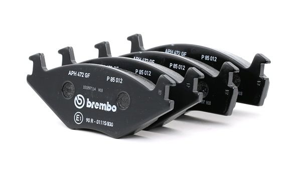BREMBO P 85 012: Sada brzdových destiček, kotoučová brzda PRIME LINE s příslušenstvím, s Kolbenclipem, s krycím plechem