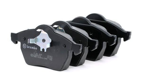 BREMBO P 85 035: Bremsbeläge mit Zubehör, mit Kolbenclip, mit Anti-Quietsch-Blech, PRIME LINE - Ring