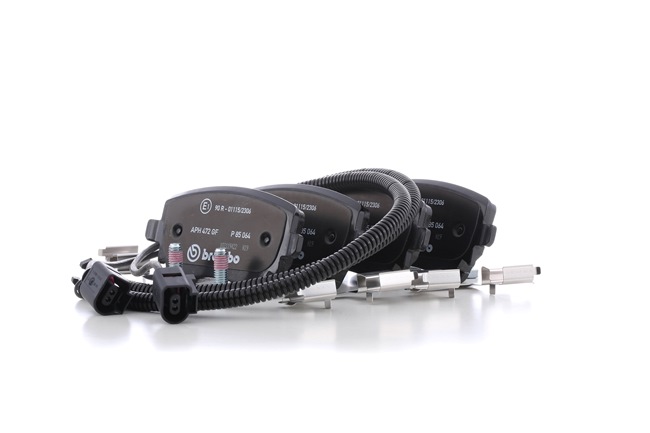 BREMBO P 85 064: Juego de pastillas de freno PRIME LINE con accesorios, con tornillos pinza freno, Chapa antichirridos