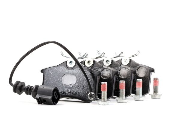 BREMBO P 85 066: Sada brzdových destiček, kotoučová brzda PRIME LINE s příslušenstvím, Šrouby třmenů, s krycím plechem