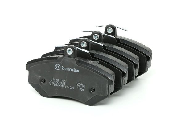 BREMBO P 85 092: Fékbetét készlet, tárcsafék PRIME LINE Tartozékokkal, féknyereg csavarokkal, csikorgásgátló lemezzel