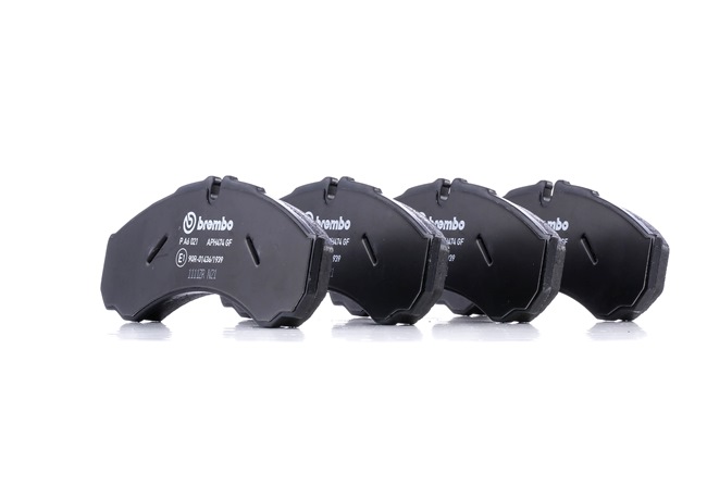 BREMBO P A6 021: Fékbetét készlet, tárcsafék PRIME LINE Tartozékok nélkül, csikorgásgátló lemezzel
