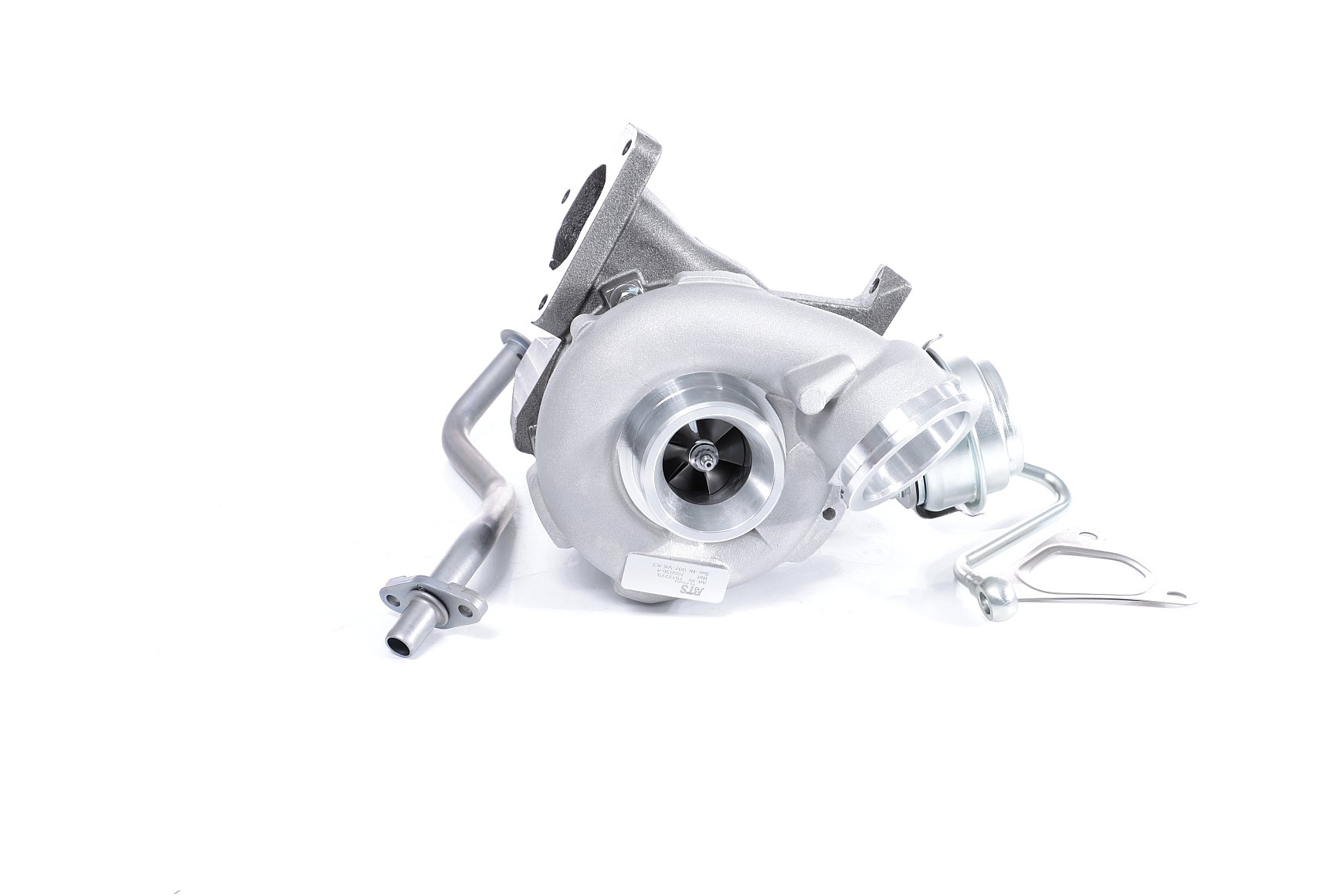 BTS TURBO T981006BT: Turbosuflantă cu material de atașare/fixare, cu conducta alimentare ulei, cu conducta scurgere ulei