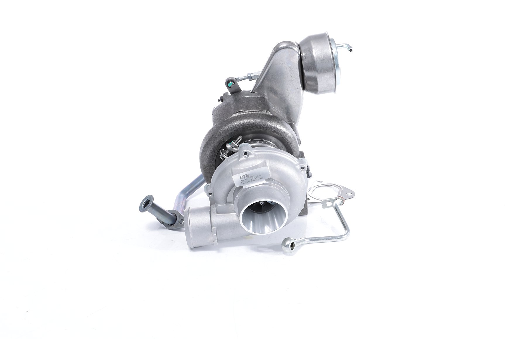 BTS TURBO T981007BT: Turbocharger TURBO SERVICE SET BUDGET met montage-/bevestigingsmateriaal, Met olietoevoerleiding, Met olieafvoerleiding