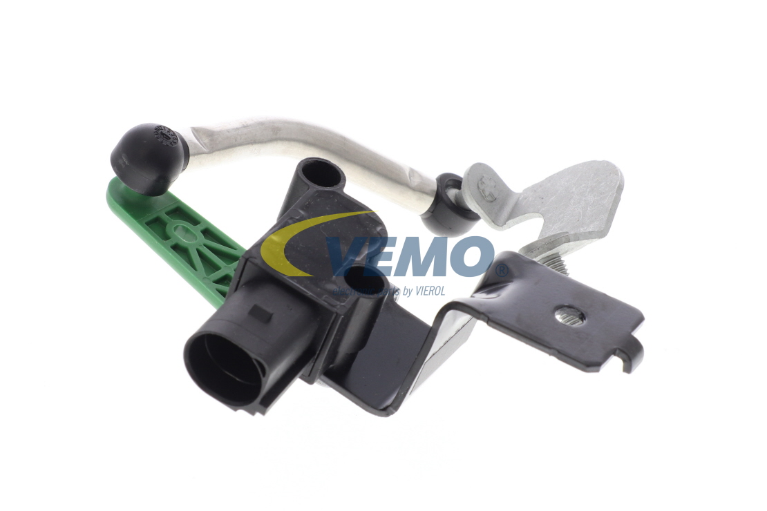 VEMO V10-72-1616: Xenon ljushöjdsreglering givare Green Mobility Parts framaxel vänster, med hållarram
