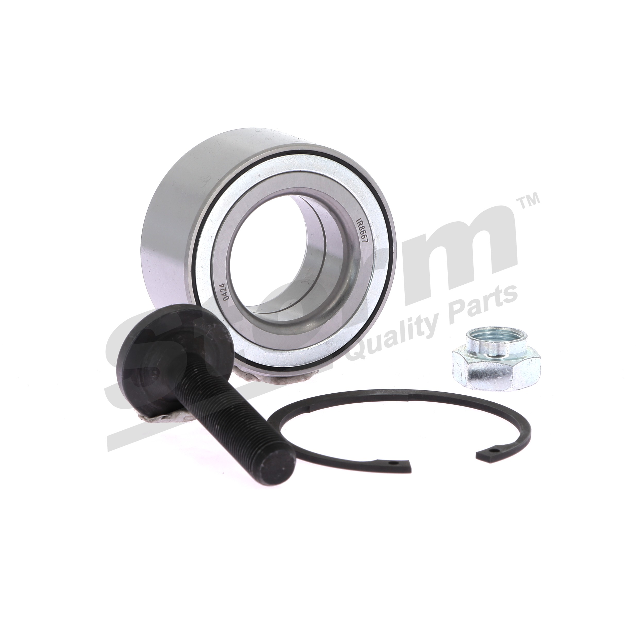 STORM QUALITY PARTS 120018: Juego de cojinete de rueda Eje delantero, sin buje de rueda, con sensor ABS incorporado