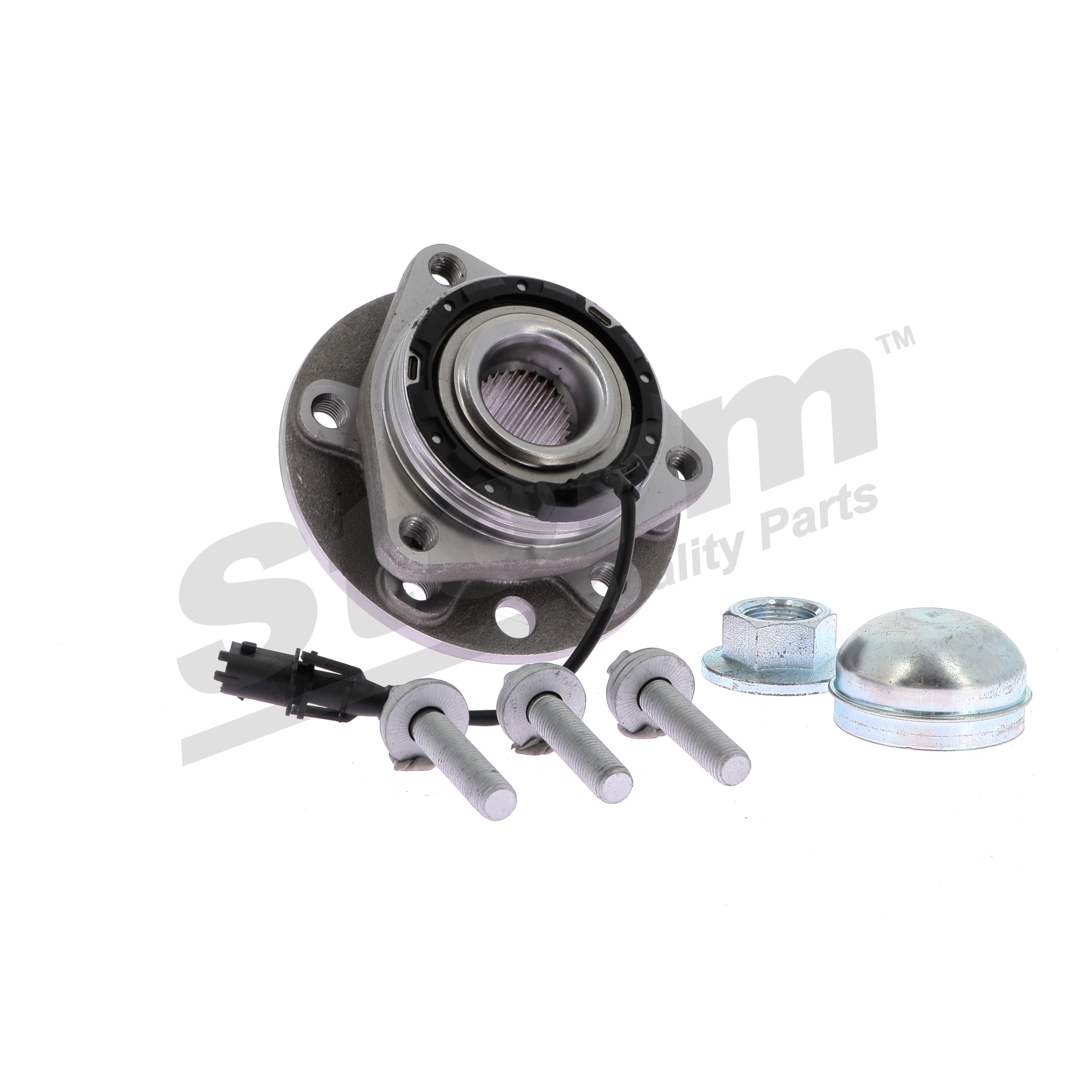STORM QUALITY PARTS 290580: Juego de cojinete de rueda Eje delantero, Rodamiento integrado en buje de rueda, con sensor ABS incorporado