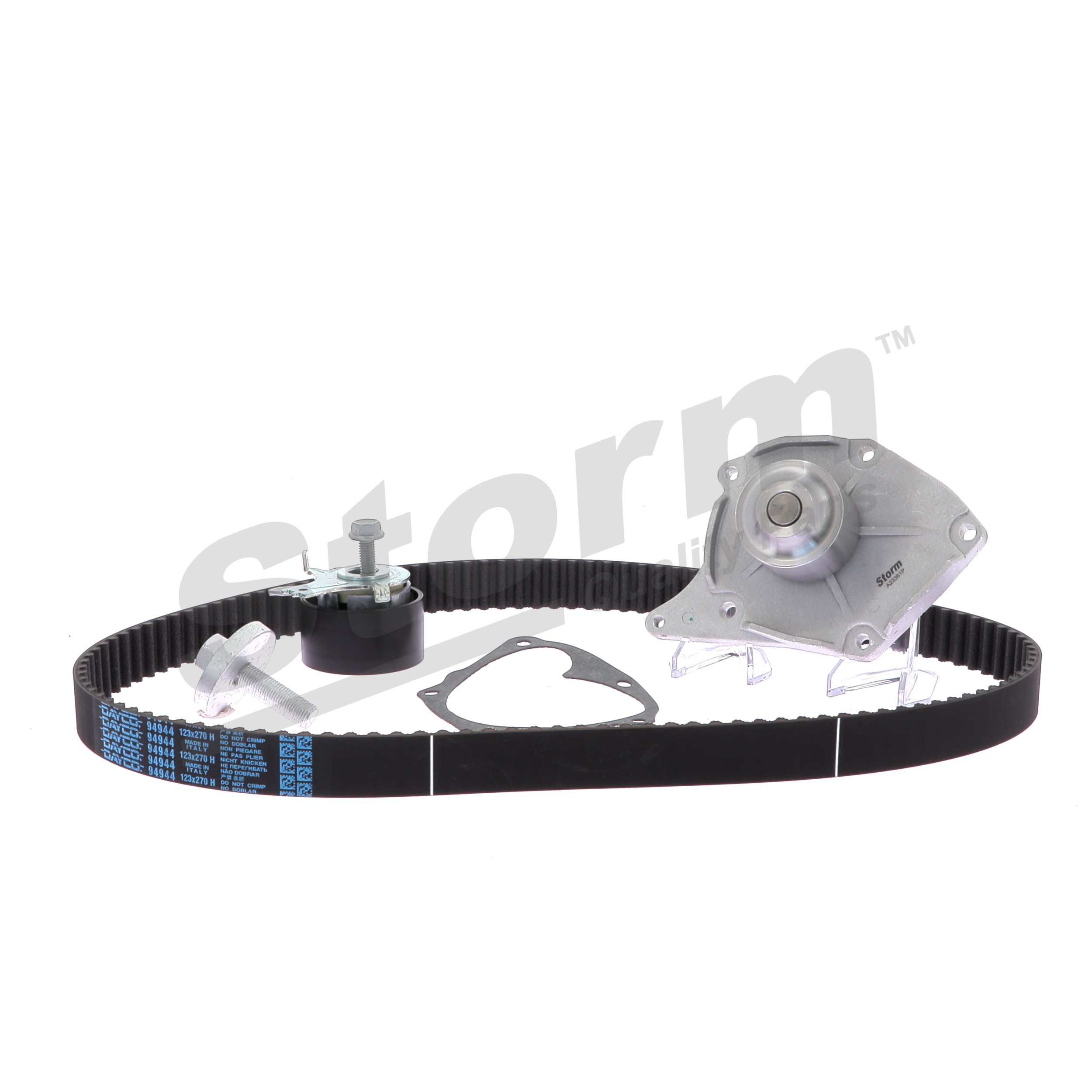 STORM QUALITY PARTS 5550579KP: Kit de distribution + pompe à eau Nbr. dents: 123, Largeur: 270, 31mm, avec pompe à eau, avec joint d'étanchéite, avec accessoires