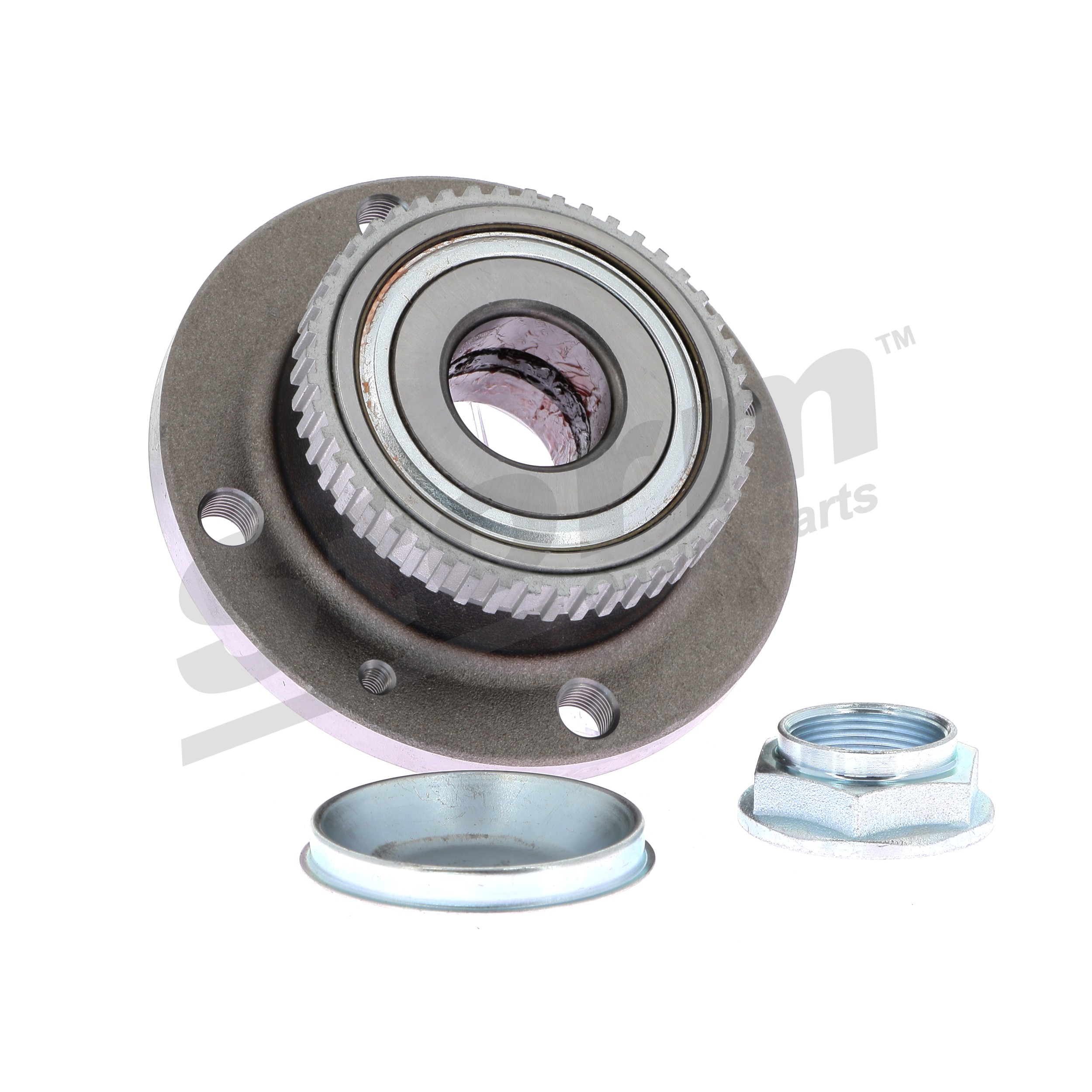 STORM QUALITY PARTS 691228: Juego de cojinete de rueda Eje trasero, Rodamiento integrado en buje de rueda, con sensor ABS incorporado